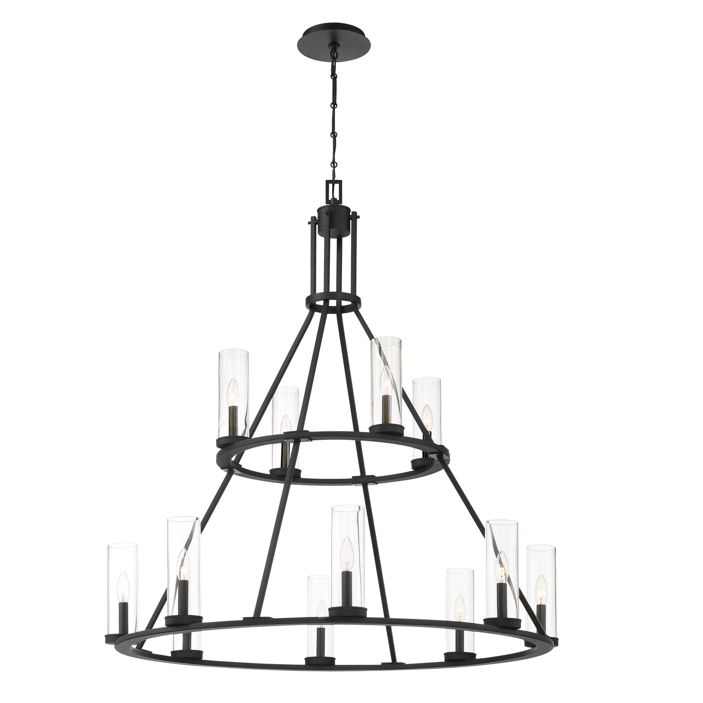 12 LIGHT 2 TIER CHANDELIER 38221-019 Eurofase Lighting - Bright Light Chandeliers