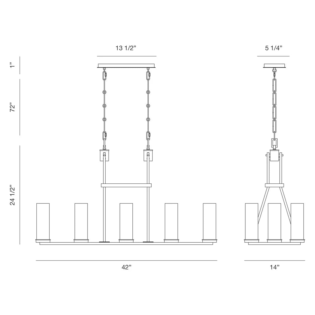 Nerito 8 Light Island Chandelier 38222-016 Eurofase Lighting - Bright Light Chandeliers