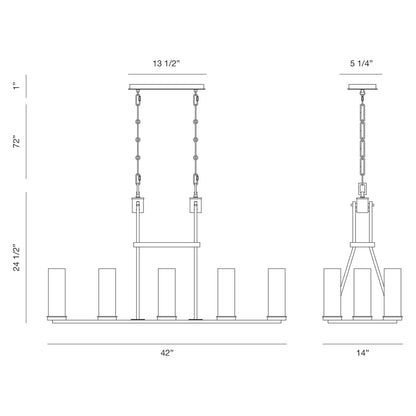 Nerito 8 Light Island Chandelier 38222-016 Eurofase Lighting - Bright Light Chandeliers