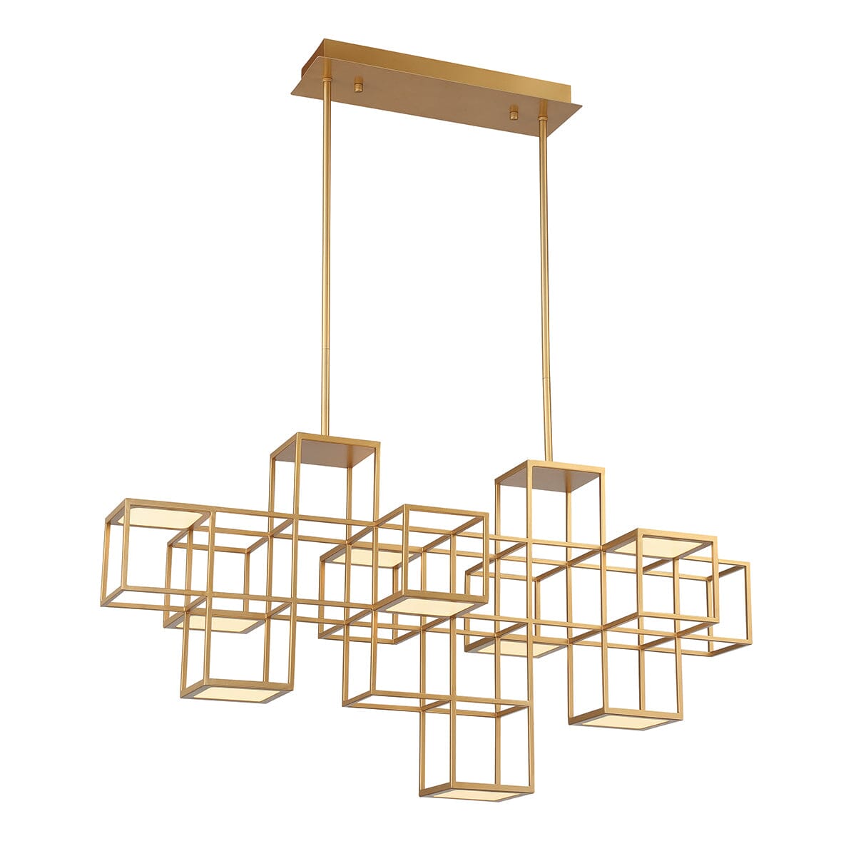 FERRO 9 LIGHT LINEAR LED CHANDELIER 38258-015 Eurofase Lighting - Bright Light Chandeliers