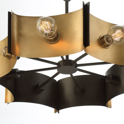 Metallo 8 Light Chandelier 38428-012 Eurofase Lighting - Bright Light Chandeliers