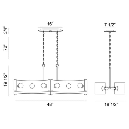 Metallo 12 Light Island Chandelier 38429-019 Eurofase Lighting - Bright Light Chandeliers