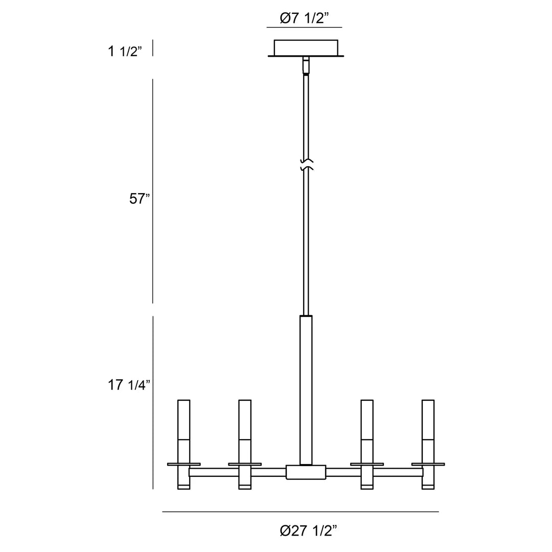 Torna 6LT LED Chandelirer 38440-014 Eurofase Lighting - Bright Light Chandeliers