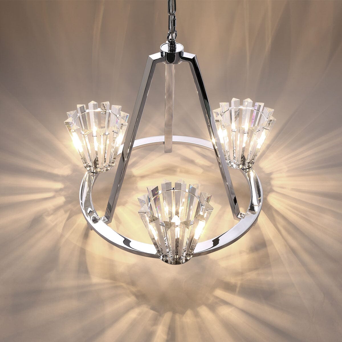 Ricca 3 LT Chandelier 38865-015 Eurofase Lighting - Bright Light Chandeliers