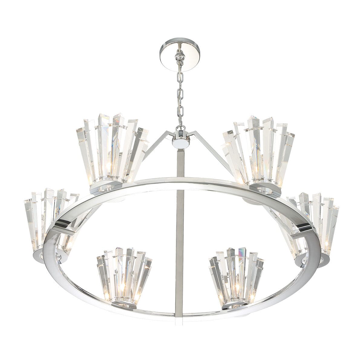 Ricca 6 LT Chandelier 38866-012 Eurofase Lighting - Bright Light Chandeliers