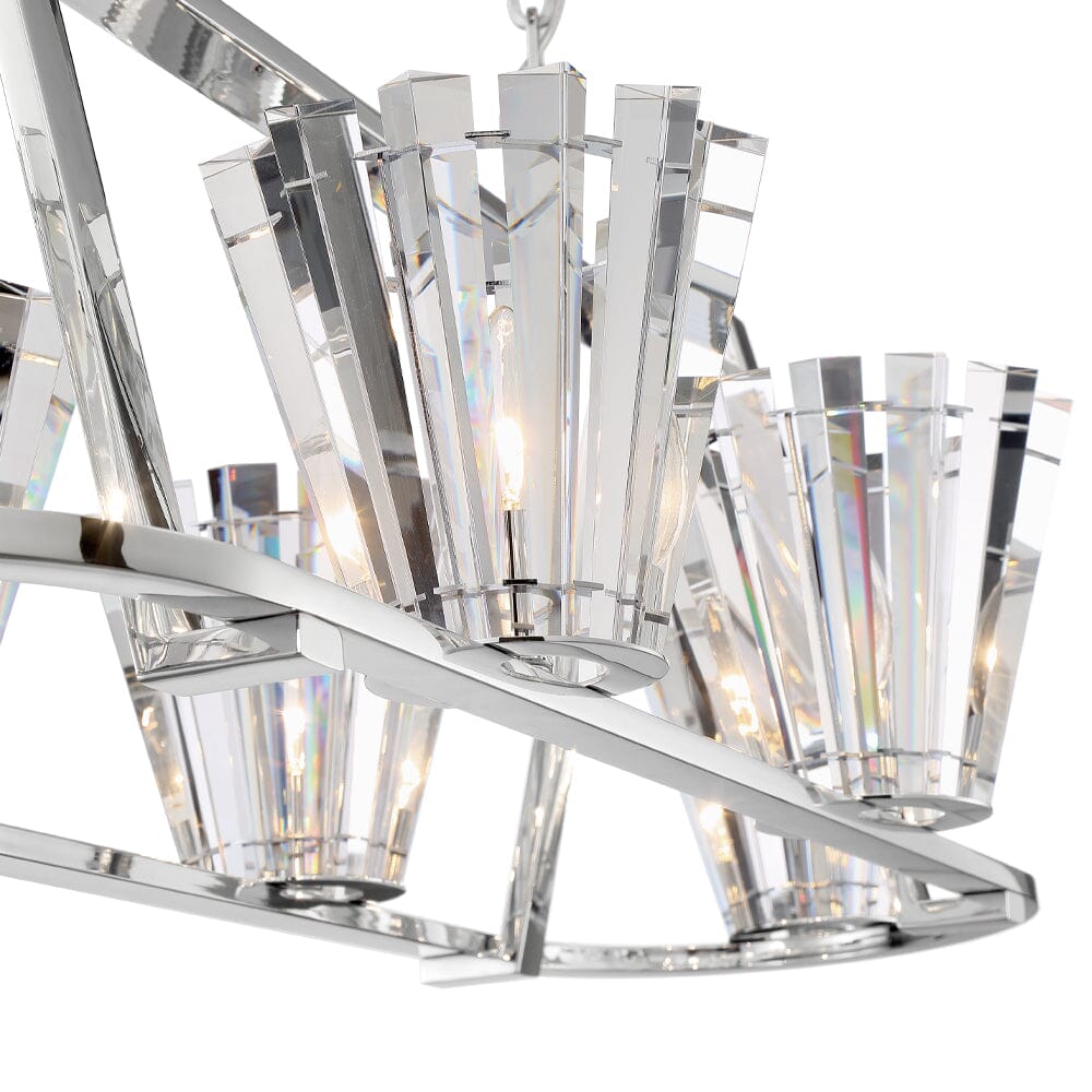 Ricca 6LT Oval Chandelier 38867-019 Eurofase Lighting - Bright Light Chandeliers