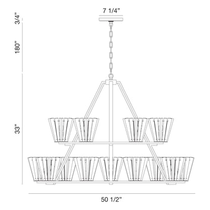 Ricca 15 LT Chandelier 38869-013 Eurofase Lighting - Bright Light Chandeliers