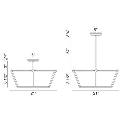 Pulito 4 LT Semi-Flush 39045-010 Eurofase Lighting - Bright Light Chandeliers