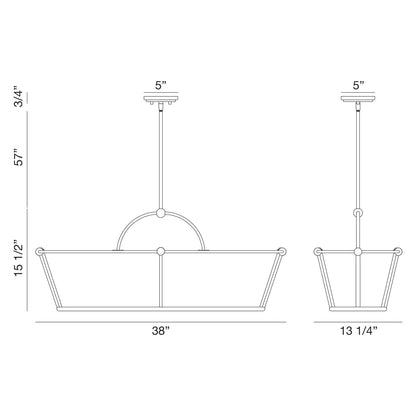 Pulito 6 LT Island Pendant 39046-017 Eurofase Lighting - Bright Light Chandeliers