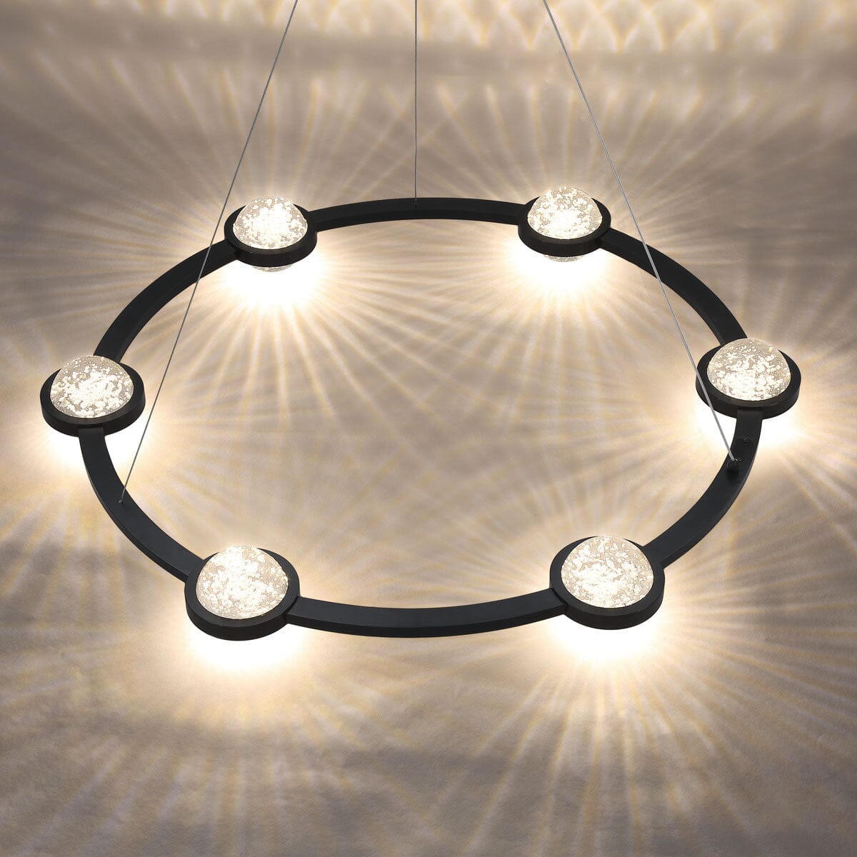 CIRCOLO 6LT LED CHANDELIER 39308-016 Eurofase Lighting - Bright Light Chandeliers