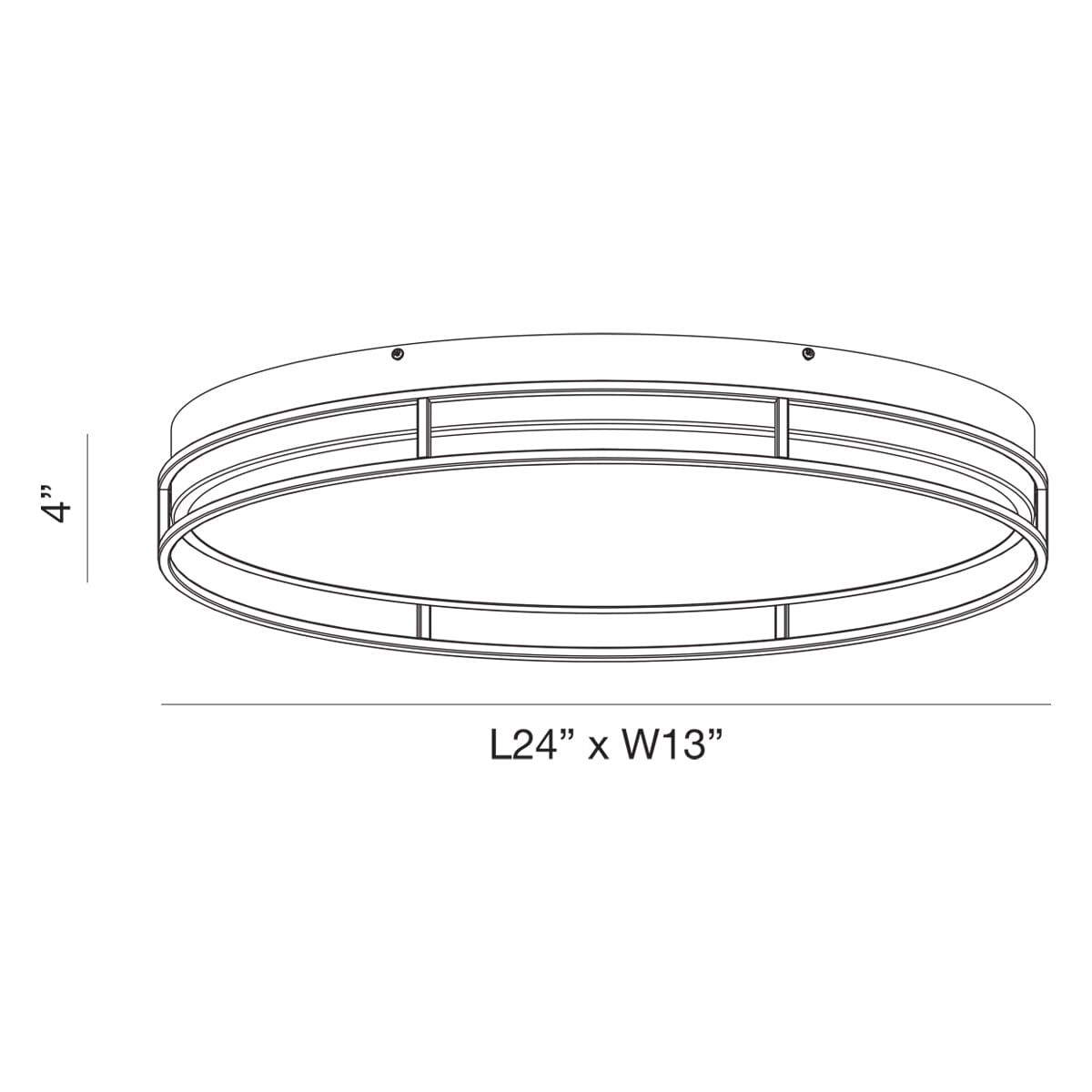 Grafice LED Oval Flushmount 39409-010 Eurofase Lighting - Bright Light Chandeliers