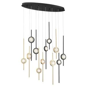 BARLETTA 12 LT LED CHANDELIER 39466-013 Eurofase Lighting - Bright Light Chandeliers