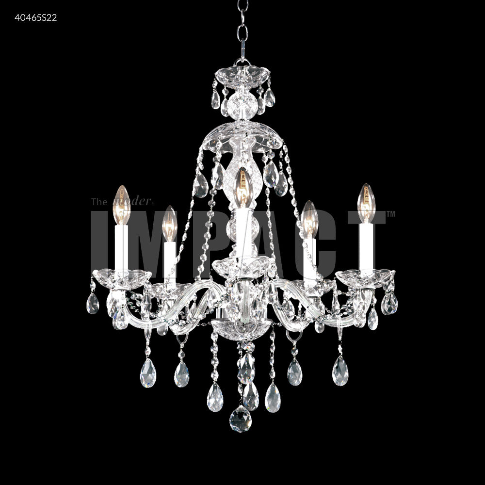 Palace Ice 5 Arm Chandelier, 40465S00 - Bright Light Chandeliers