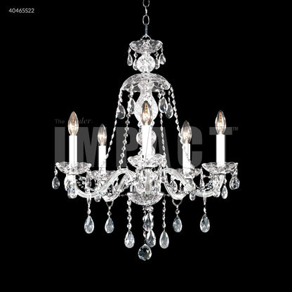 Palace Ice 5 Arm Chandelier, 40465S00 - Bright Light Chandeliers