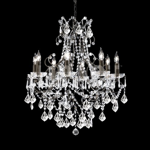 Charleston 8 Arm Chand w/o Veil (SB), 40678BZ00 - Bright Light Chandeliers