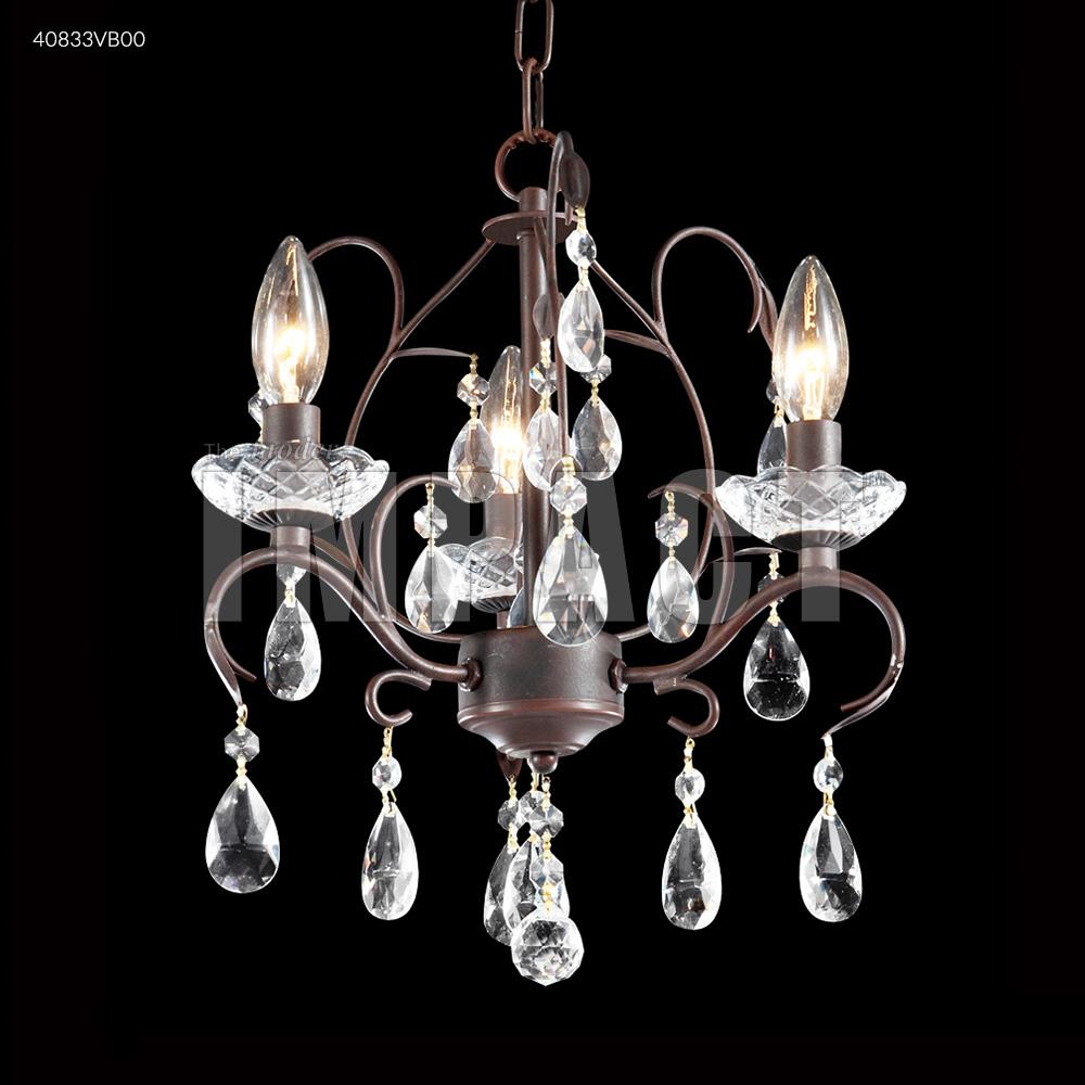 Mini 3 Arm Chandelier, 40833VB00 - Bright Light Chandeliers