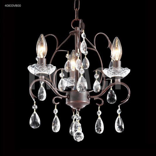 Mini 3 Arm Chandelier, 40833VB00 - Bright Light Chandeliers