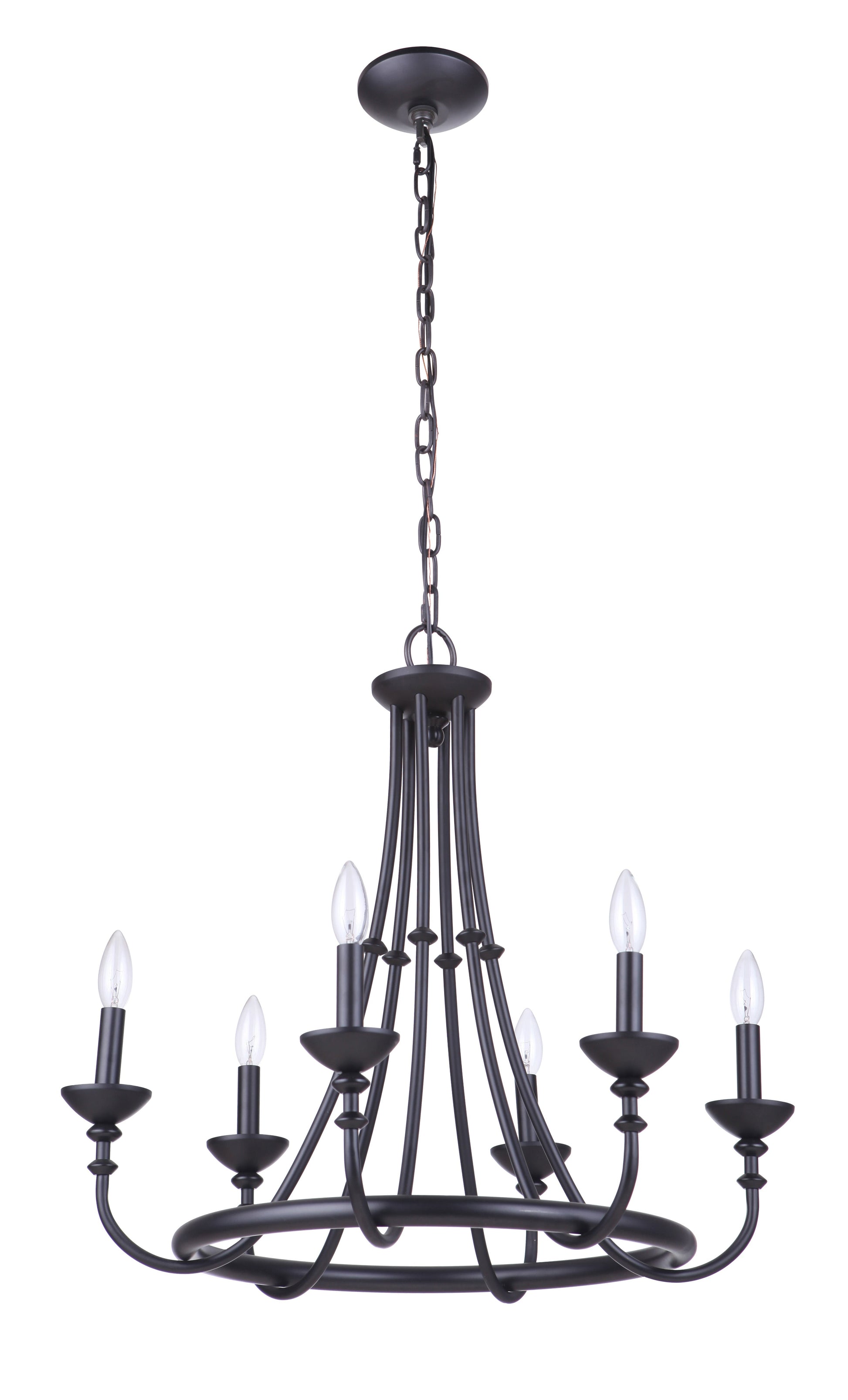 6 Light Chandelier 53726 - Bright Light Chandeliers