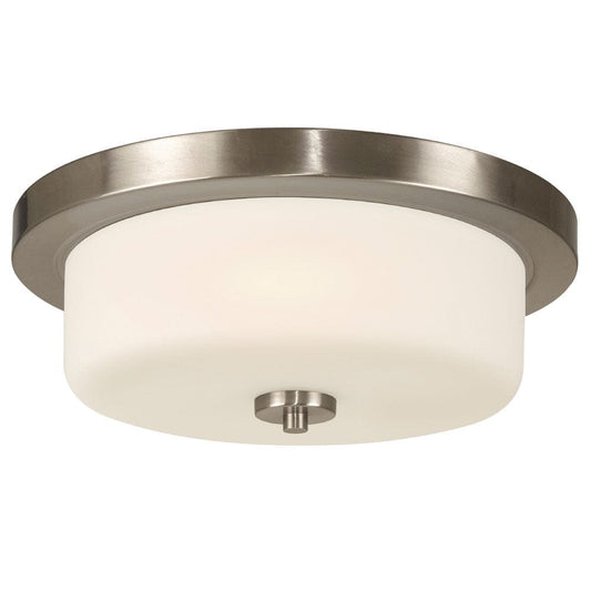 Danton LED Flush Mount Ceiling Light - in Brushed Nickel finish with White Glass L610453BN024A1 Galaxy Lighting - Bright Light Chandeliers