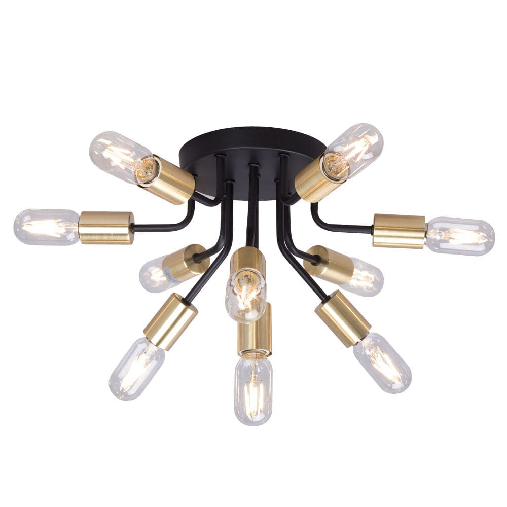 10-L SEMI-FLUSH BK/GD 624709BK/GD Galaxy Lighting - Bright Light Chandeliers