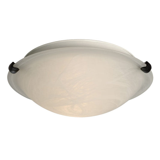 CEIL 12" BK CAST CLIP MARBLED GLASS 2X60W 680112MB-BK Galaxy Lighting - Bright Light Chandeliers