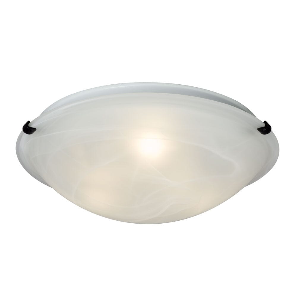 CEIL 16" BK CAST CLIPMARBLED GLASS 3X60W 680116MB-BK Galaxy Lighting - Bright Light Chandeliers