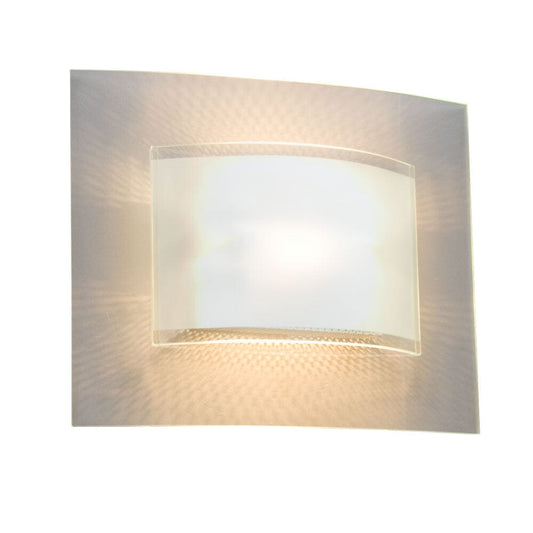 Wall Sconce - Silver w/ Clear & Frosted Glass 700701SLV Galaxy Lighting - Bright Light Chandeliers