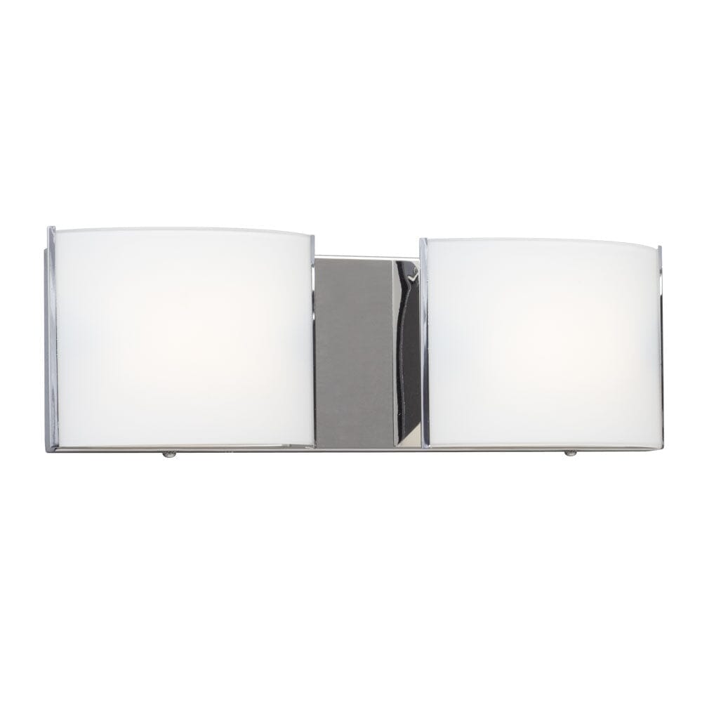 2-Light Vanity with Curved Satin White Glass Shades 723307BN Galaxy Lighting - Bright Light Chandeliers