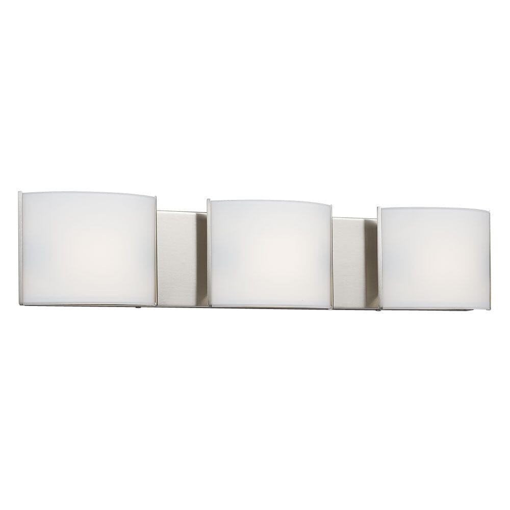 3-Light Vanity with Curved Satin White Glass Shades 723308BN Galaxy Lighting - Bright Light Chandeliers