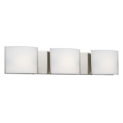 3-Light Vanity with Curved Satin White Glass Shades 723308BN Galaxy Lighting - Bright Light Chandeliers