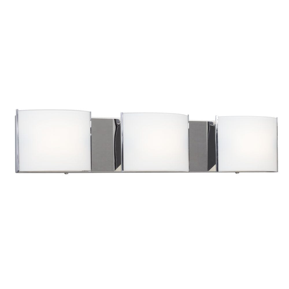 3-Light Vanity with Curved Satin White Glass Shades 723308BN Galaxy Lighting - Bright Light Chandeliers