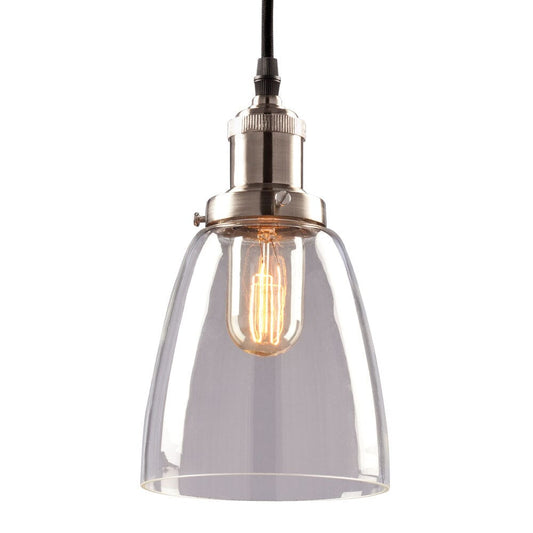 Vintage 1-Light Vintage Mini-Pendant with Clear Glass Shade w/ 6ft wire 917870BN Galaxy Lighting - Bright Light Chandeliers