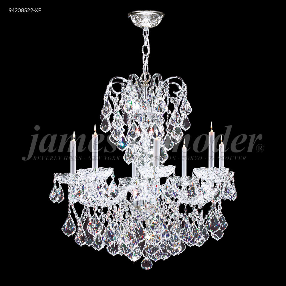 Vienna 8 Glass Arm Chandelier, 94208S00-XF - Bright Light Chandeliers