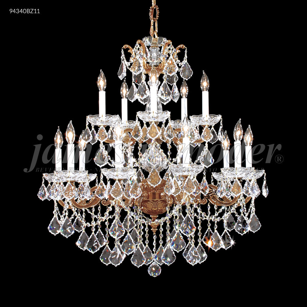 Madrid Cast Brass 15 Arm Chandelier, 94340BZ00 - Bright Light Chandeliers