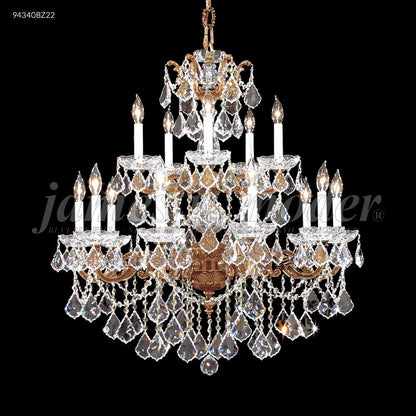 Madrid Cast Brass 15 Arm Chandelier, 94340BZ00 - Bright Light Chandeliers