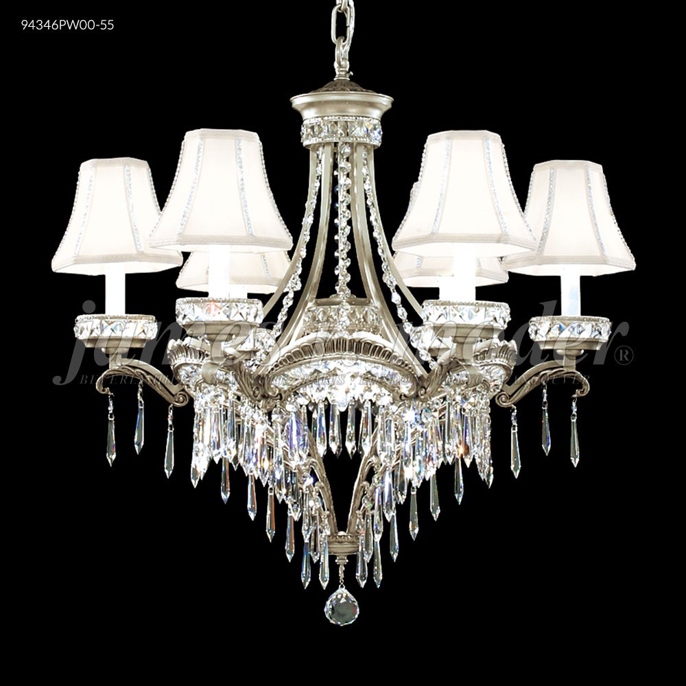 Dynasty Cast Brass 6 Arm Chandelier , 94346PW00-55 - Bright Light Chandeliers