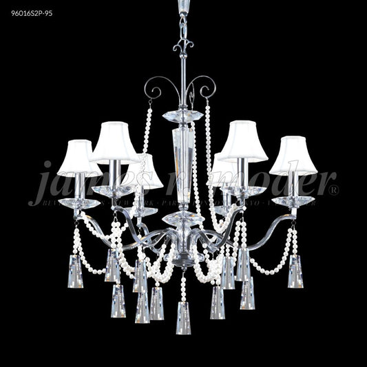 Pearl Collection 6 Arm Chandelier, 96016S0P - Bright Light Chandeliers