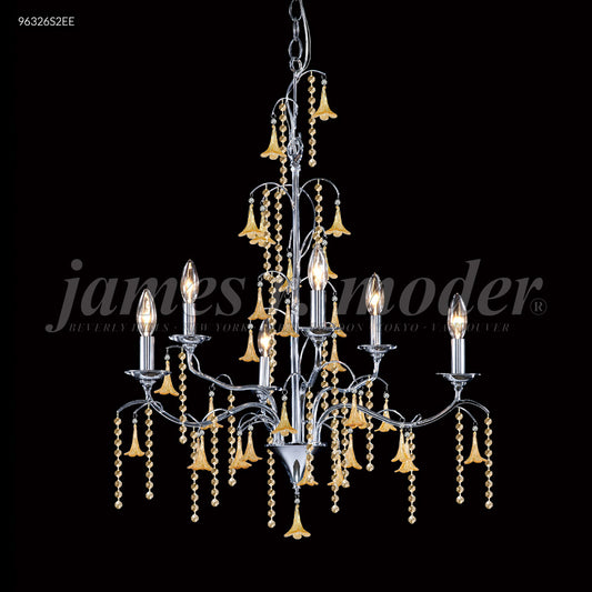 Murano Collection 6 Arm Chandelier 96326AG22E - Bright Light Chandeliers