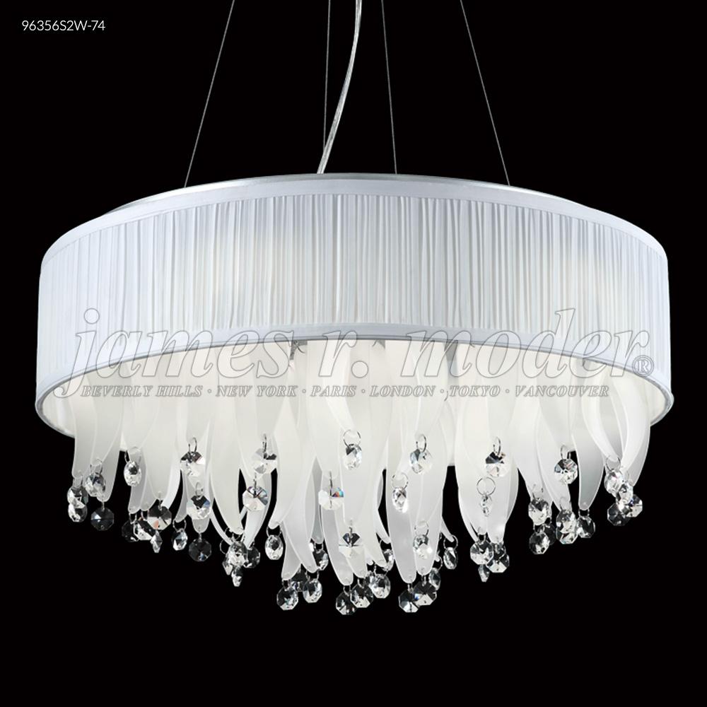 Round Chandelier with Shade, 96356S2W-74 - Bright Light Chandeliers