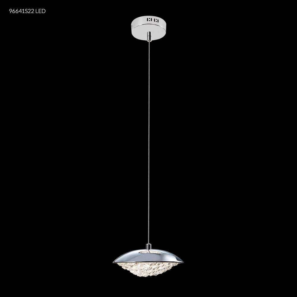 LED Contemporary 1 Light Crystal Chand, 96641S22LED - Bright Light Chandeliers