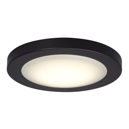 7.5" LED Slimline Surface Mount - in Black finish with Polycarbonate Lens (AC LED, Dimmable, 3000K) L646130BK Galaxy Lighting - Bright Light Chandeliers