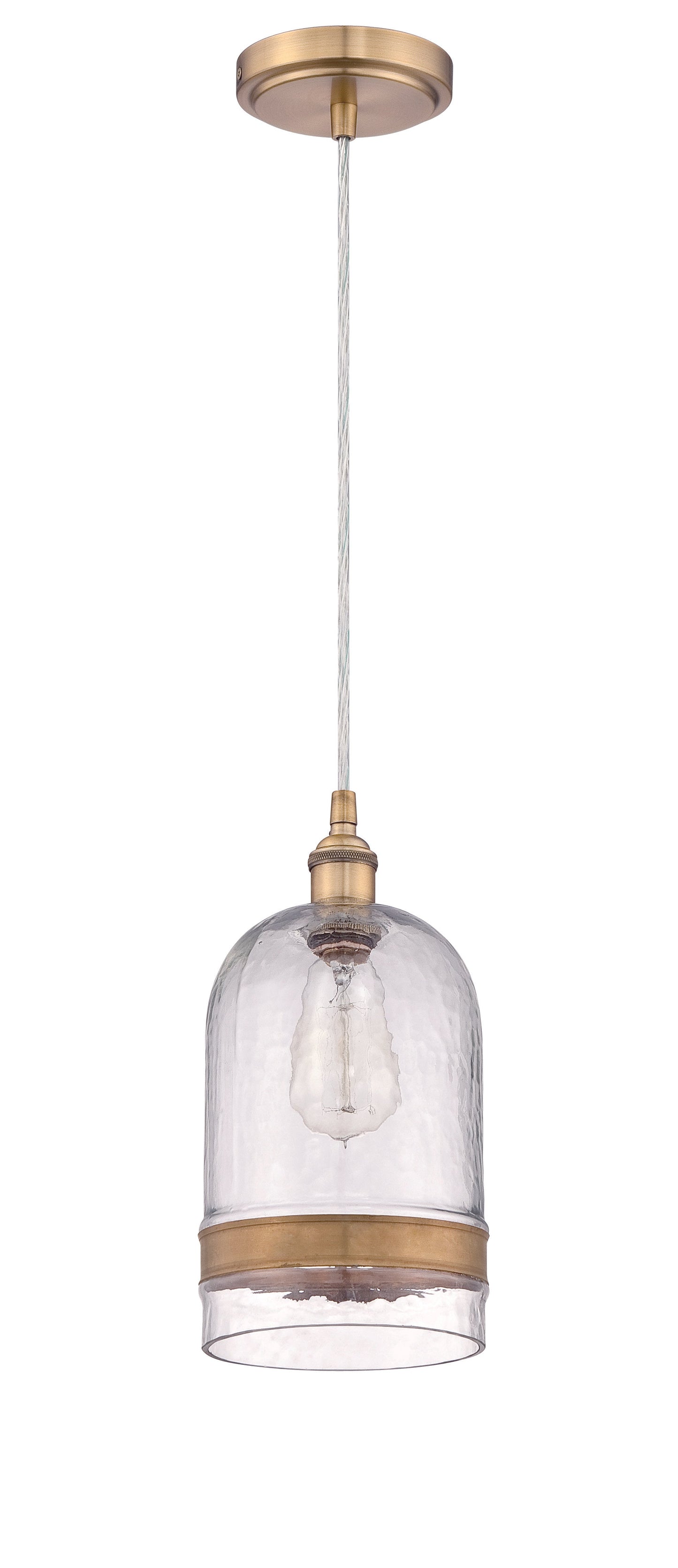 1 Light Pendant w/Clear Glass P455 - Bright Light Chandeliers